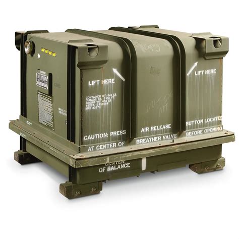 u.s government crate motor metal shipping box|used military storage containers.